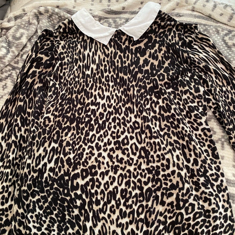 Cable and Gauge Leopard Sweater
